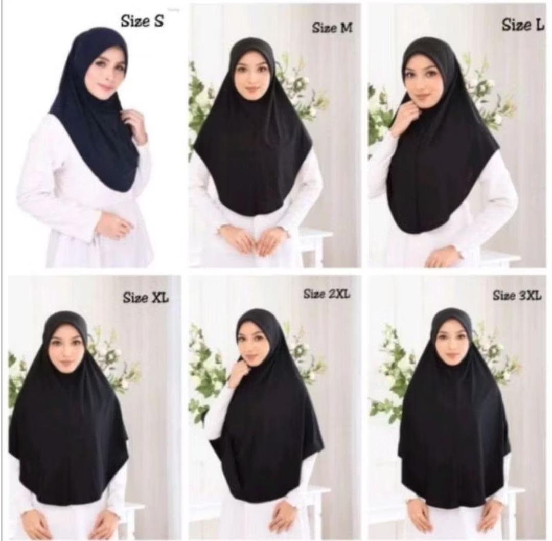 Tudung Sarung Mosscrepe Plain Awning Scuba