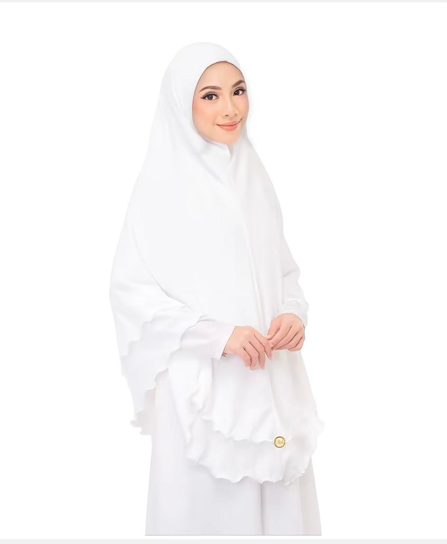 TUDUNG SARUNG UMRAH 2 Layer🧚‍♀️KAIN CEY SIZE✔️ S M L 3XL