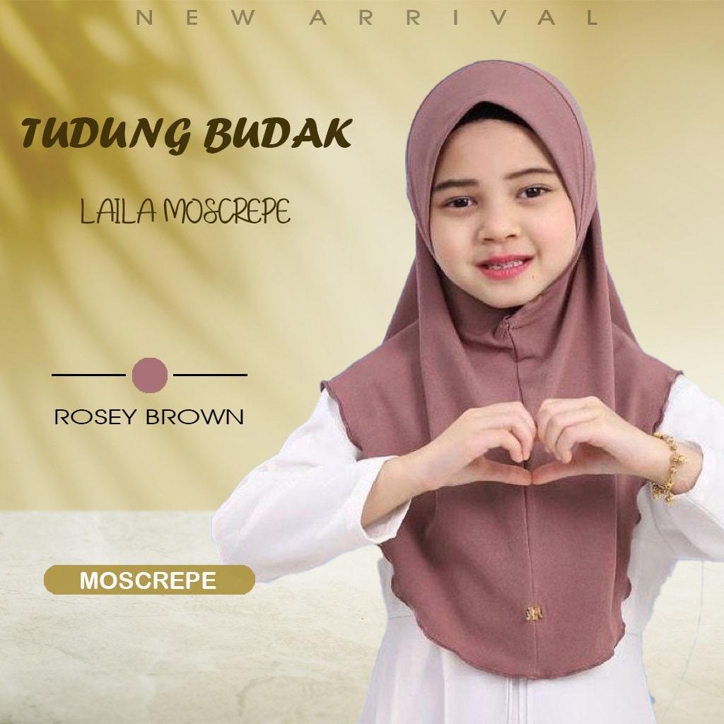 NEW TUDUNG SARUNG LAYLA MOSSCREP BUDAK/ANAK2 by Glamourous Hijabs