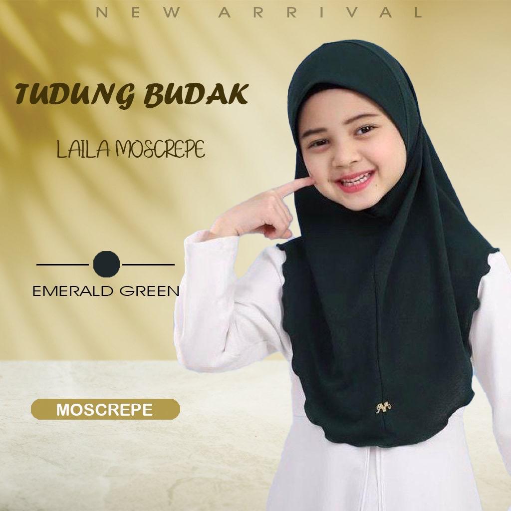 NEW TUDUNG SARUNG LAYLA MOSSCREP BUDAK/ANAK2 by Glamourous Hijabs