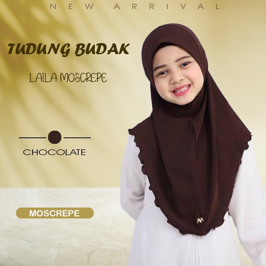 NEW TUDUNG SARUNG LAYLA MOSSCREP BUDAK/ANAK2 by Glamourous Hijabs