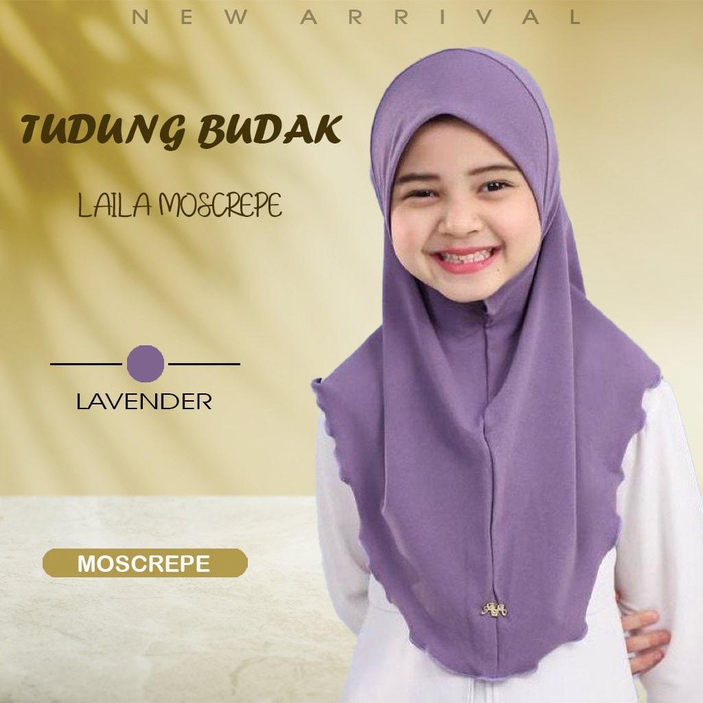 NEW TUDUNG SARUNG LAYLA MOSSCREP BUDAK/ANAK2 by Glamourous Hijabs