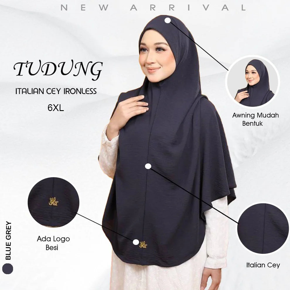 Tudung Sarung Medina Bigang 6XL – Kain CEY | Modest & Elegant