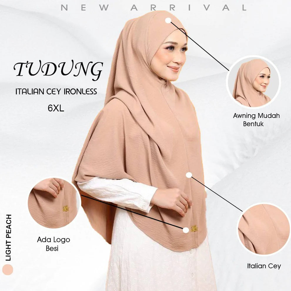 Tudung Sarung Medina Bigang 6XL – Kain CEY | Modest & Elegant