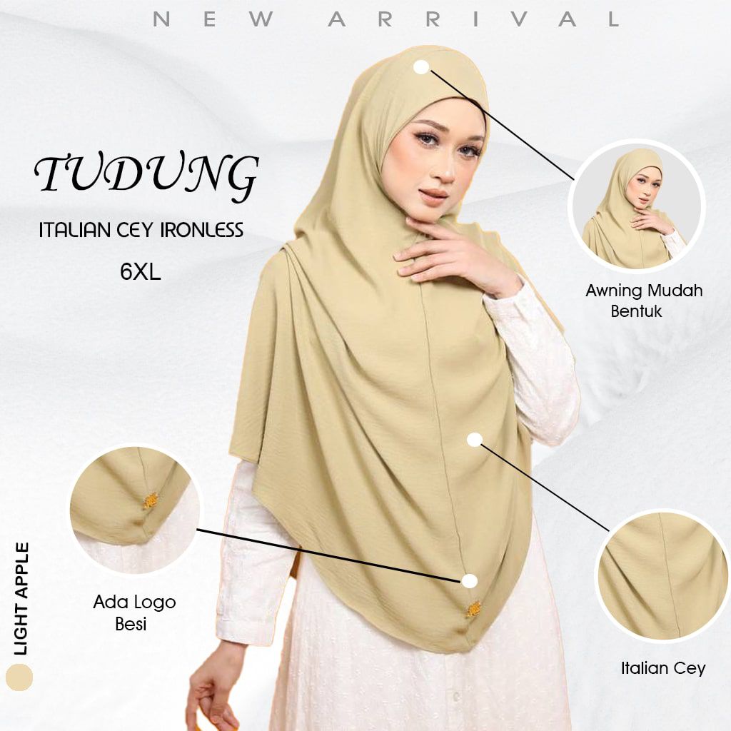 Tudung Sarung Medina Bigang 6XL – Kain CEY | Modest & Elegant