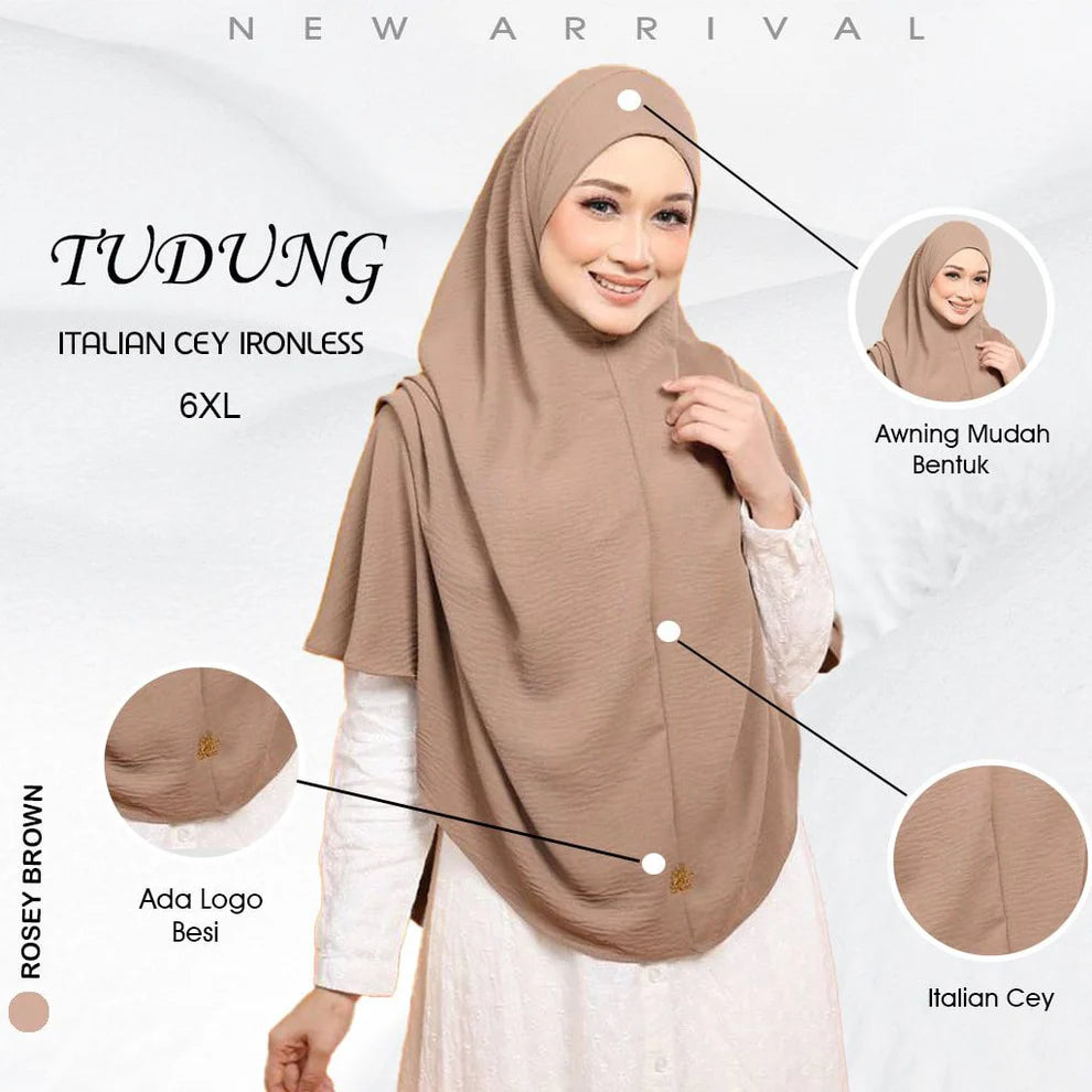 Tudung Sarung Medina Bigang 6XL – Kain CEY | Modest & Elegant