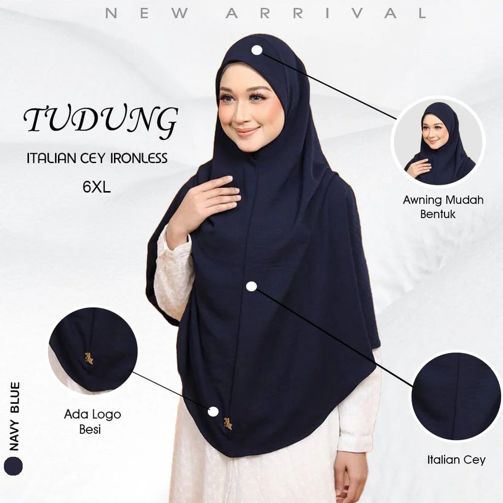 Tudung Sarung Medina Bigang 6XL – Kain CEY | Modest & Elegant