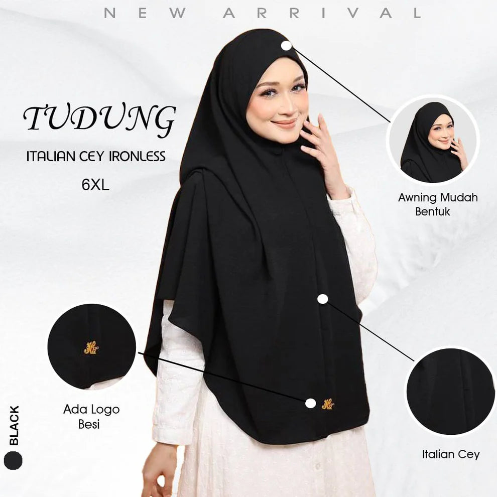 Tudung Sarung Medina Bigang 6XL – Kain CEY | Modest & Elegant