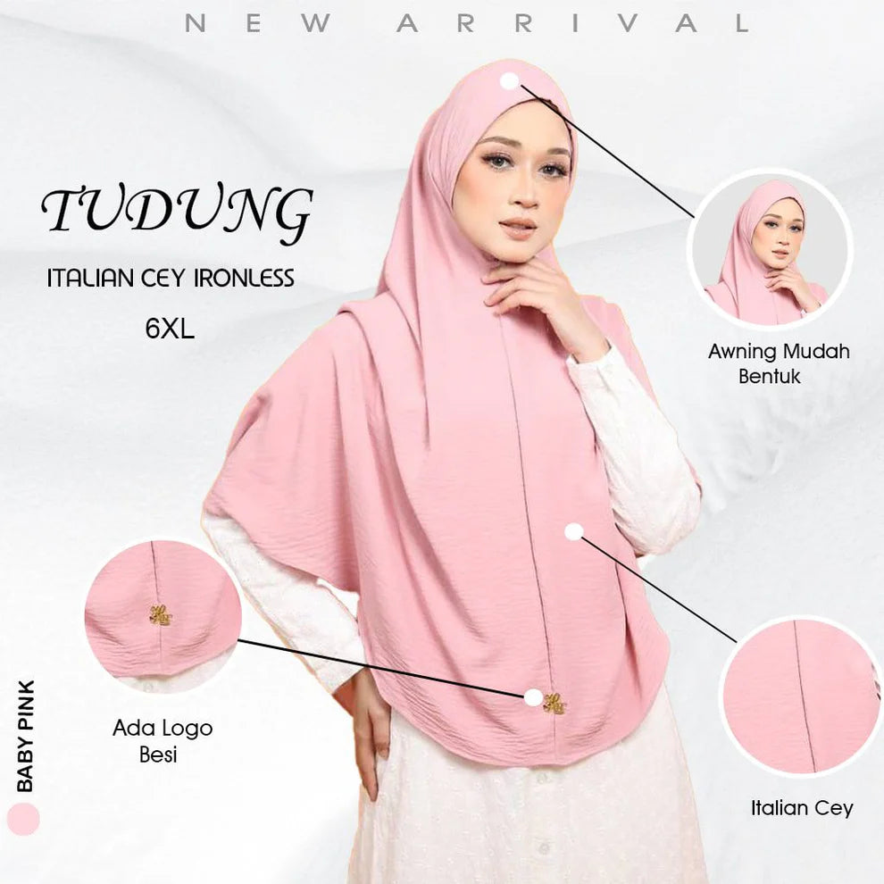 Tudung Sarung Medina Bigang 6XL – Kain CEY | Modest & Elegant