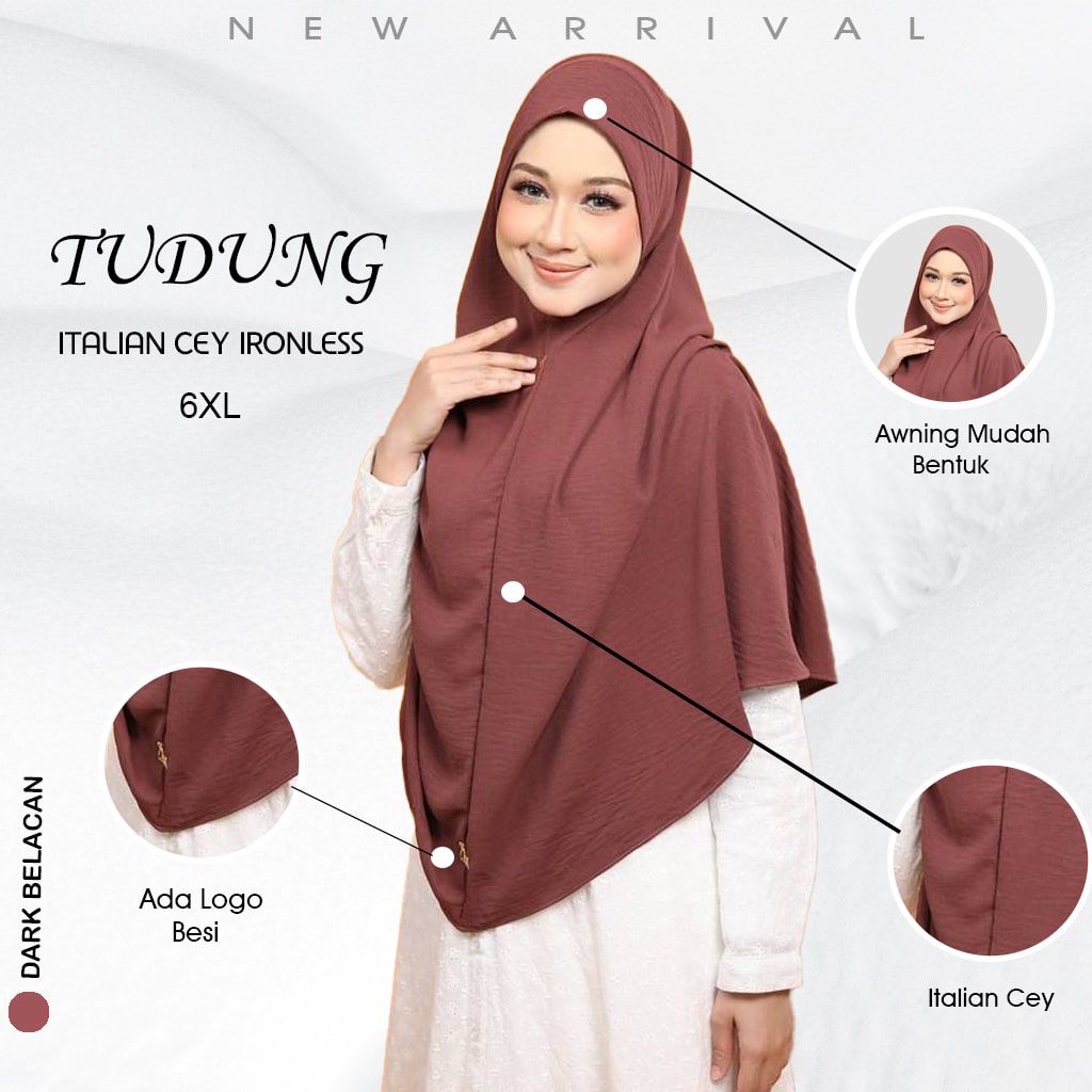 Tudung Sarung Medina Bigang 6XL – Kain CEY | Modest & Elegant