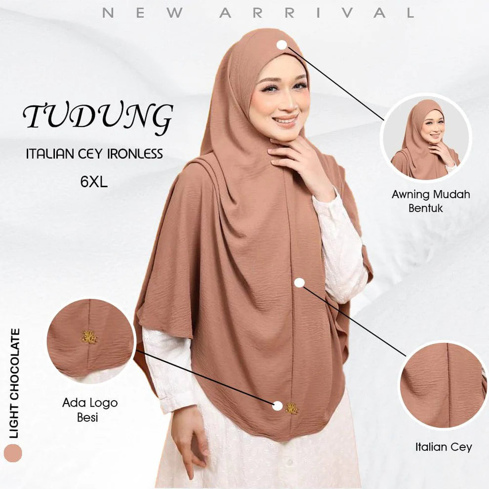 Tudung Sarung Medina Bigang 6XL – Kain CEY | Modest & Elegant