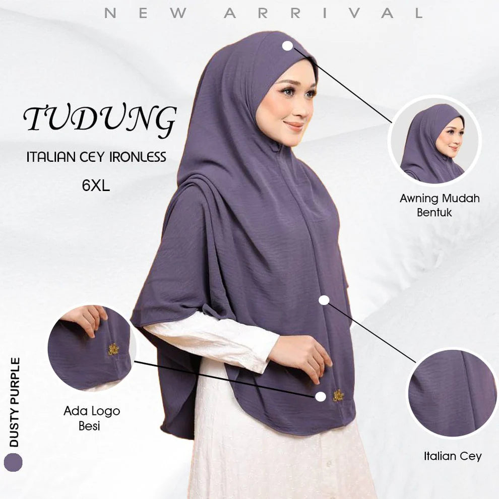 Tudung Sarung Medina Bigang 6XL – Kain CEY | Modest & Elegant