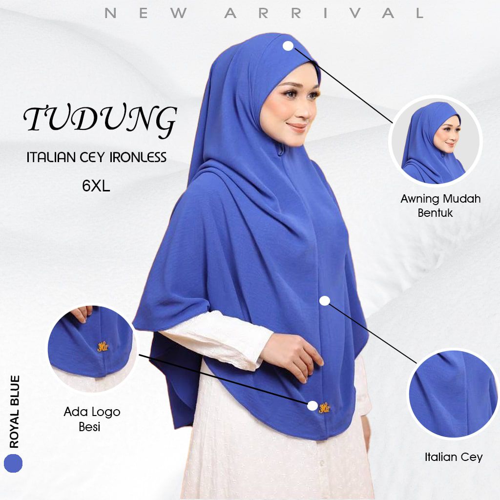 Tudung Sarung Medina Bigang 6XL – Kain CEY | Modest & Elegant