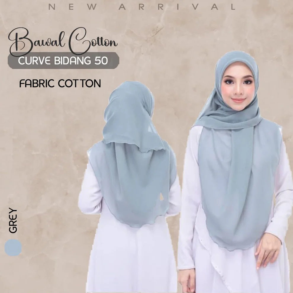 Tudung Bawal Cotton Curve Bidang 50🧕🧕🧕🧕💖💖💖💖