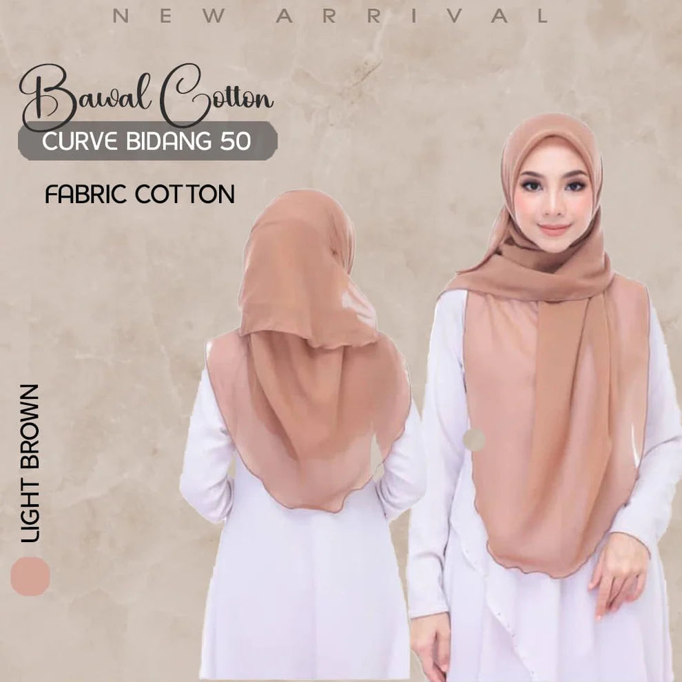 Tudung Bawal Cotton Curve Bidang 50🧕🧕🧕🧕💖💖💖💖