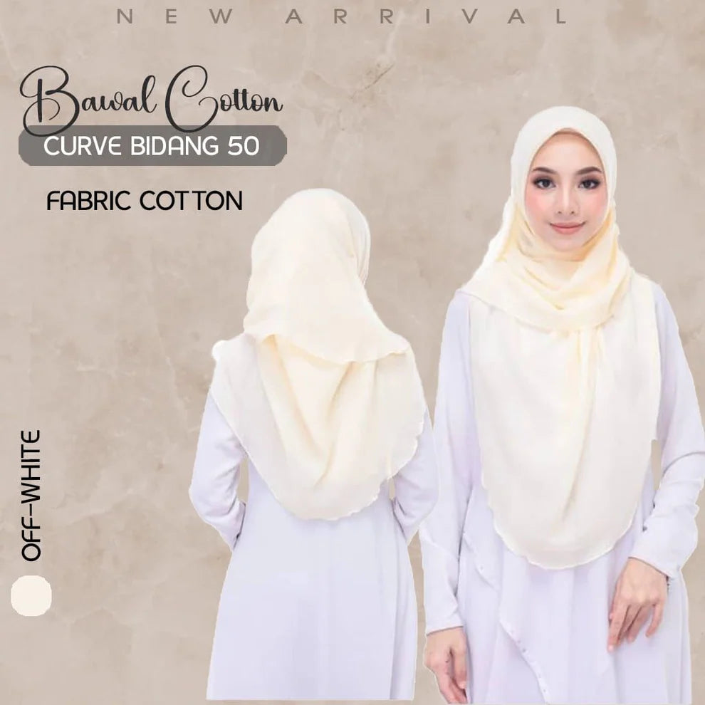 Tudung Bawal Cotton Curve Bidang 50🧕🧕🧕🧕💖💖💖💖