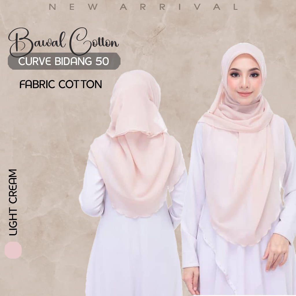 Tudung Bawal Cotton Curve Bidang 50🧕🧕🧕🧕💖💖💖💖