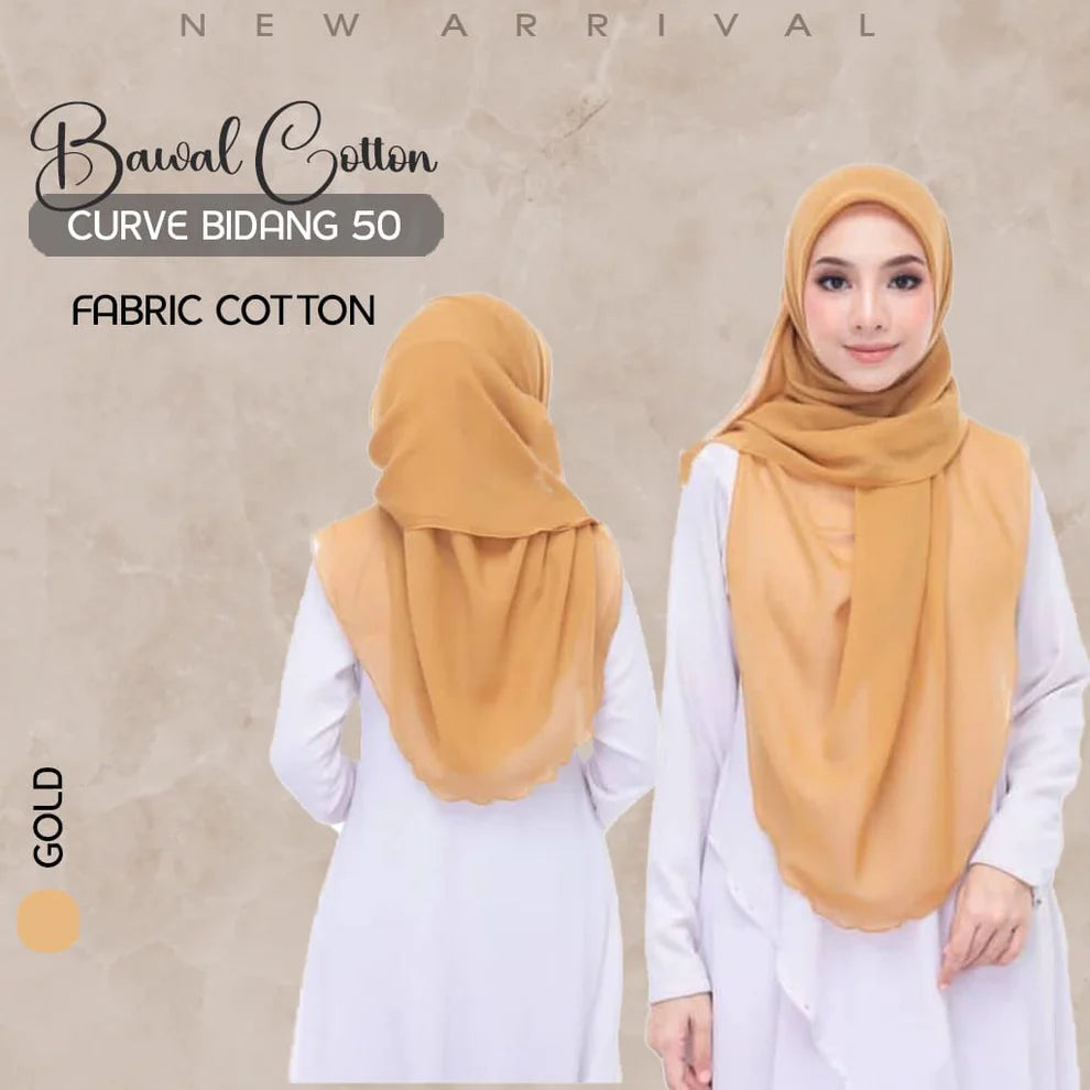 Tudung Bawal Cotton Curve Bidang 50🧕🧕🧕🧕💖💖💖💖