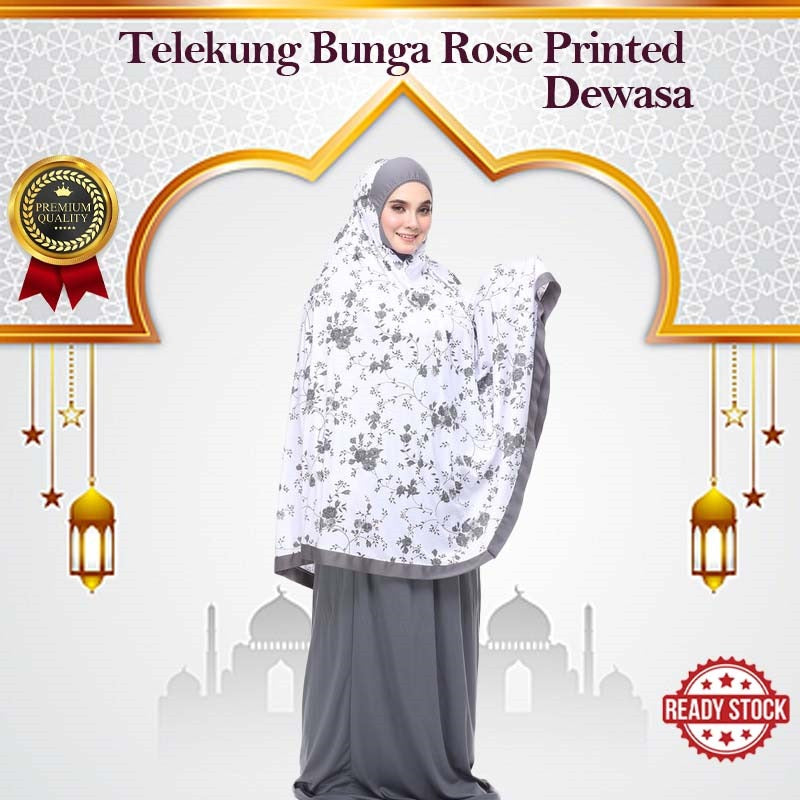 Ready Stock Telekung Bunga Rose Budak Hot Sale Grab Yours Now | Malaysia Viscose