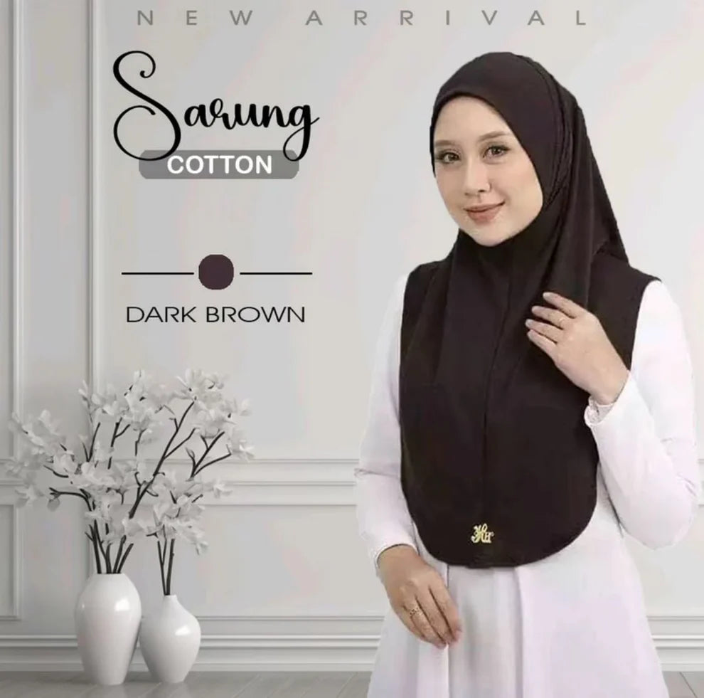 Tudung Sarung Permium Cotton M/L by Local Shop: 20 Color Menarik with Awning Pun Cotton Hijab