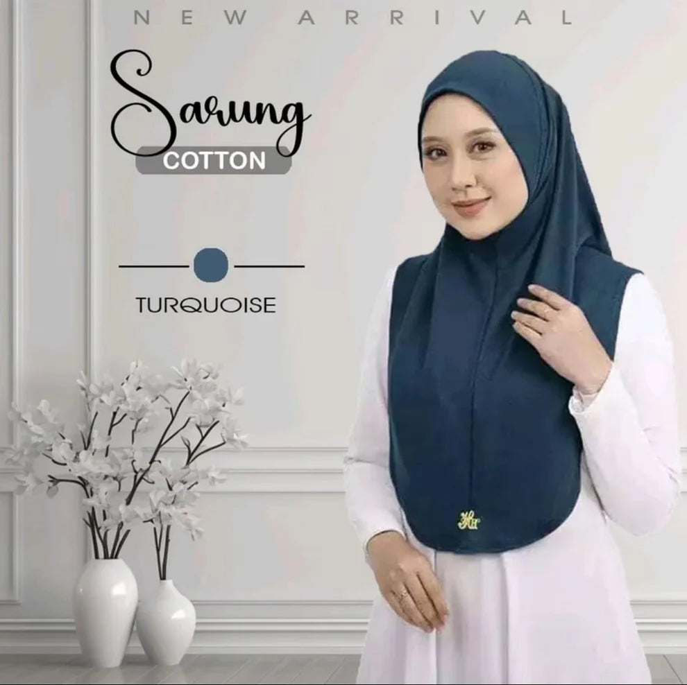 Tudung Sarung Permium Cotton M/L by Local Shop: 20 Color Menarik with Awning Pun Cotton Hijab