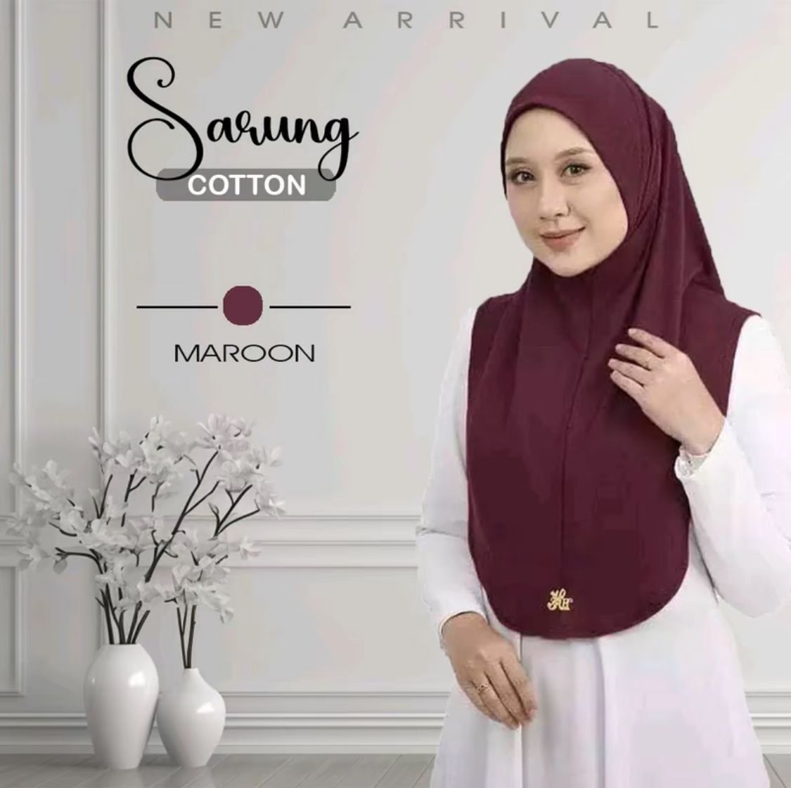 Tudung Sarung Permium Cotton M/L by Local Shop: 20 Color Menarik with Awning Pun Cotton Hijab