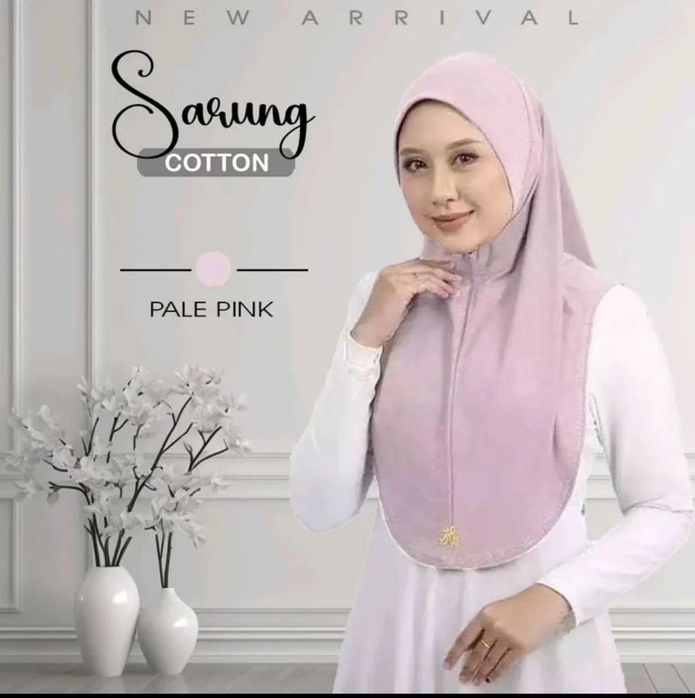 Tudung Sarung Permium Cotton M/L by Local Shop: 20 Color Menarik with Awning Pun Cotton Hijab