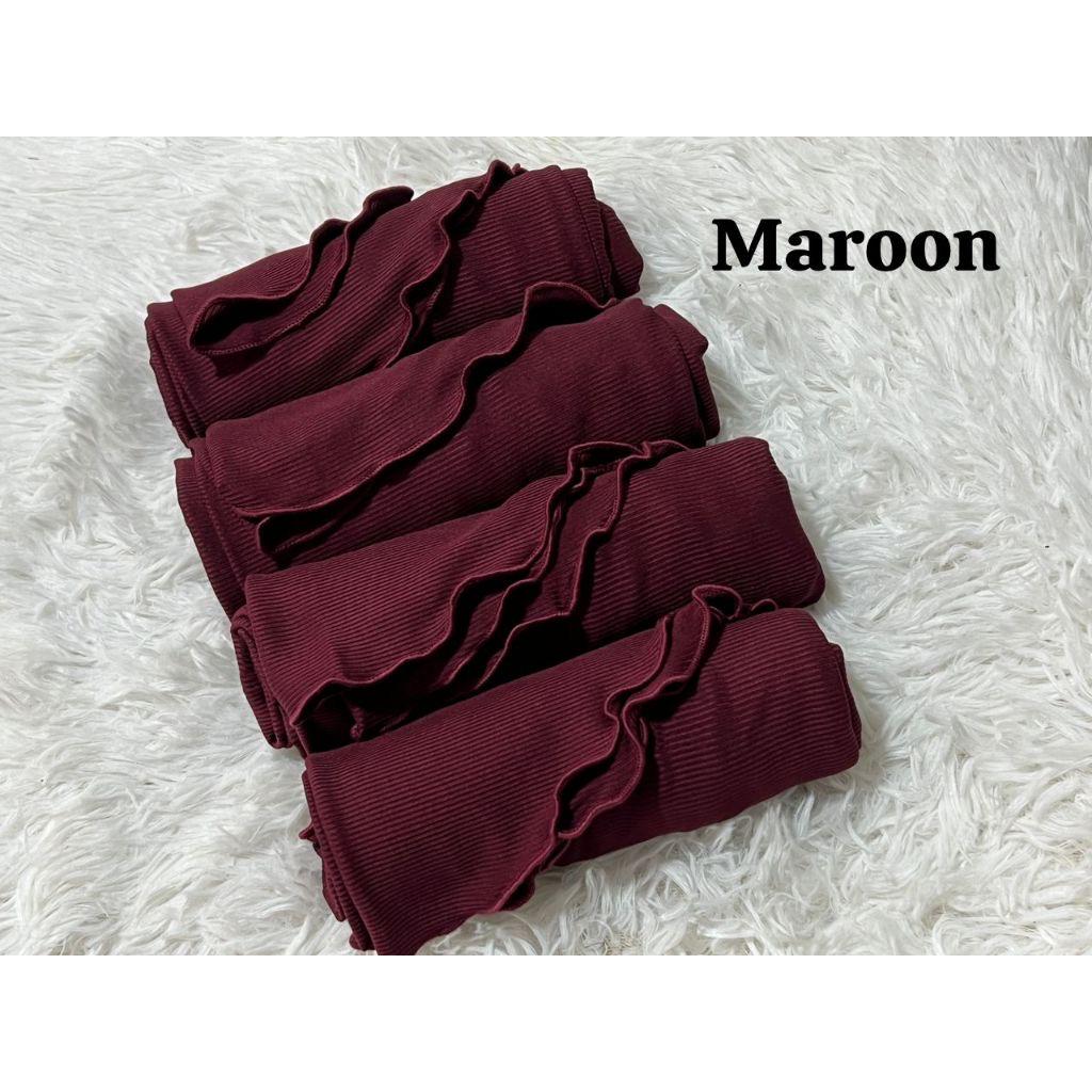 NEW HOT SELLING INSTANT BUDAK ANAK2 SARUNG TUDUNG LAYLA RIBBED PLAIN PLEATED