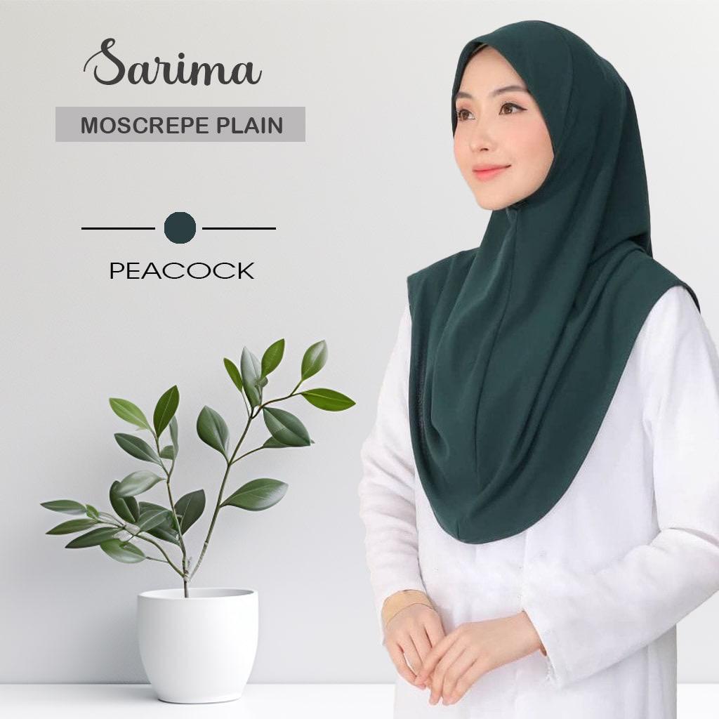 Tudung Sarung Moscrepe Sarimah Plain Instant READY STOCK SIZE M L