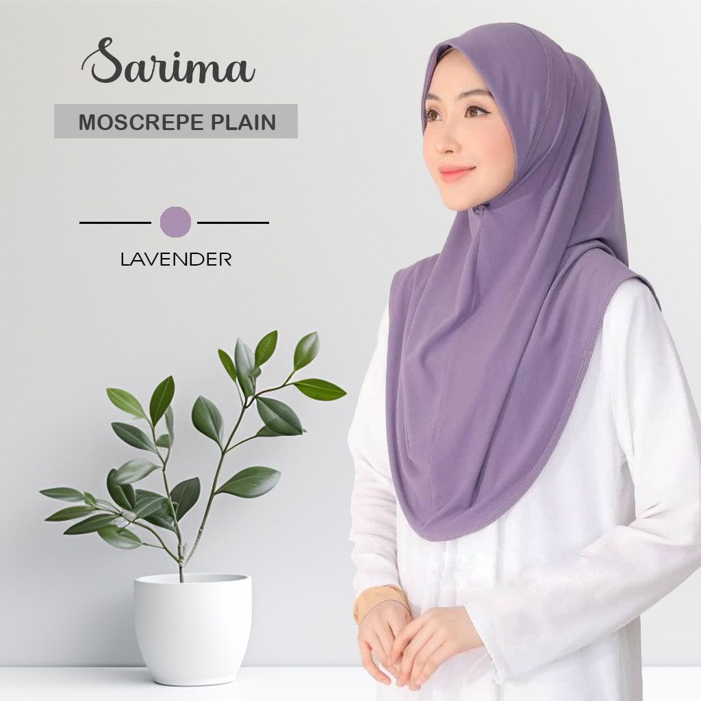 Tudung Sarung Moscrepe Sarimah Plain Instant READY STOCK SIZE M L