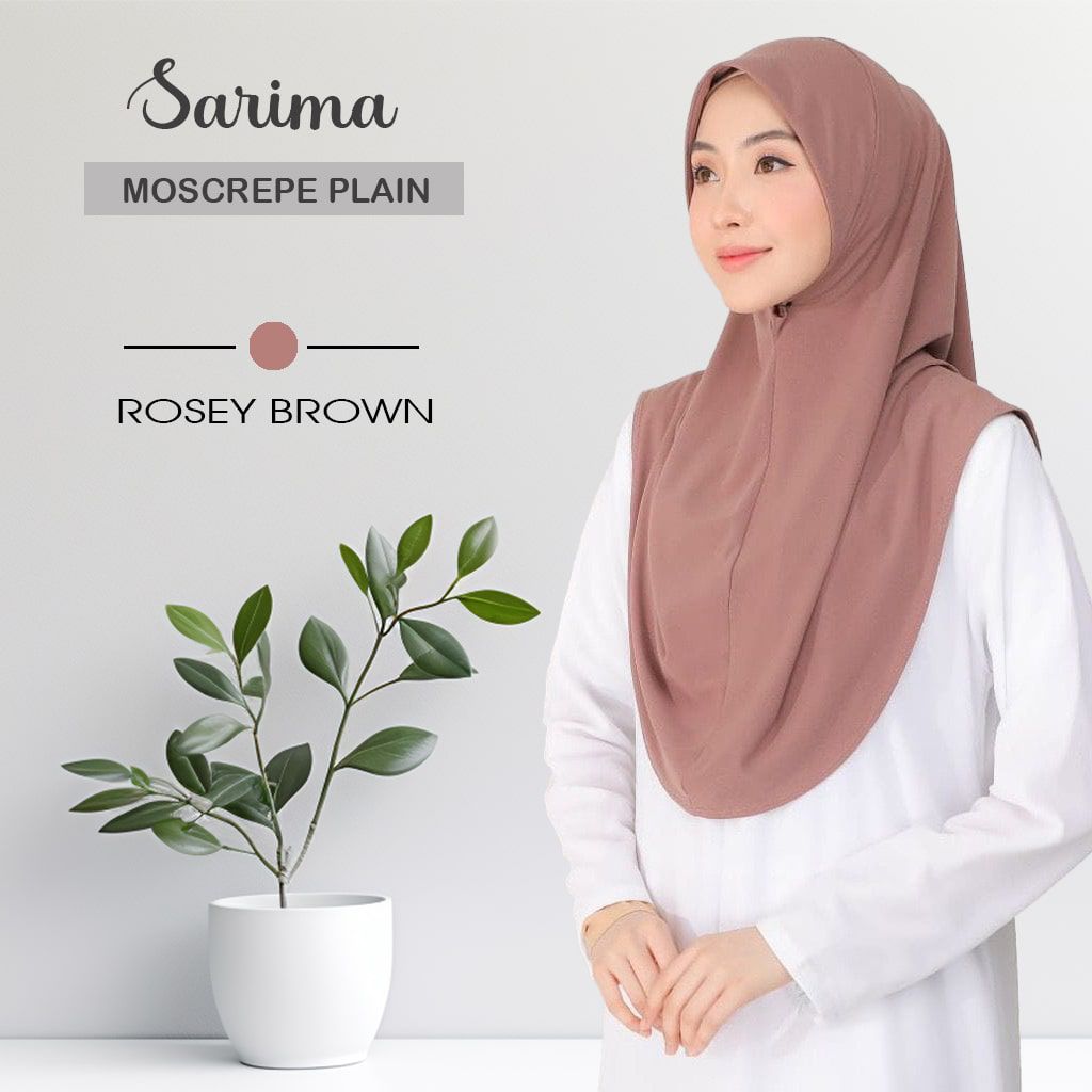 Tudung Sarung Moscrepe Sarimah Plain Instant READY STOCK SIZE M L